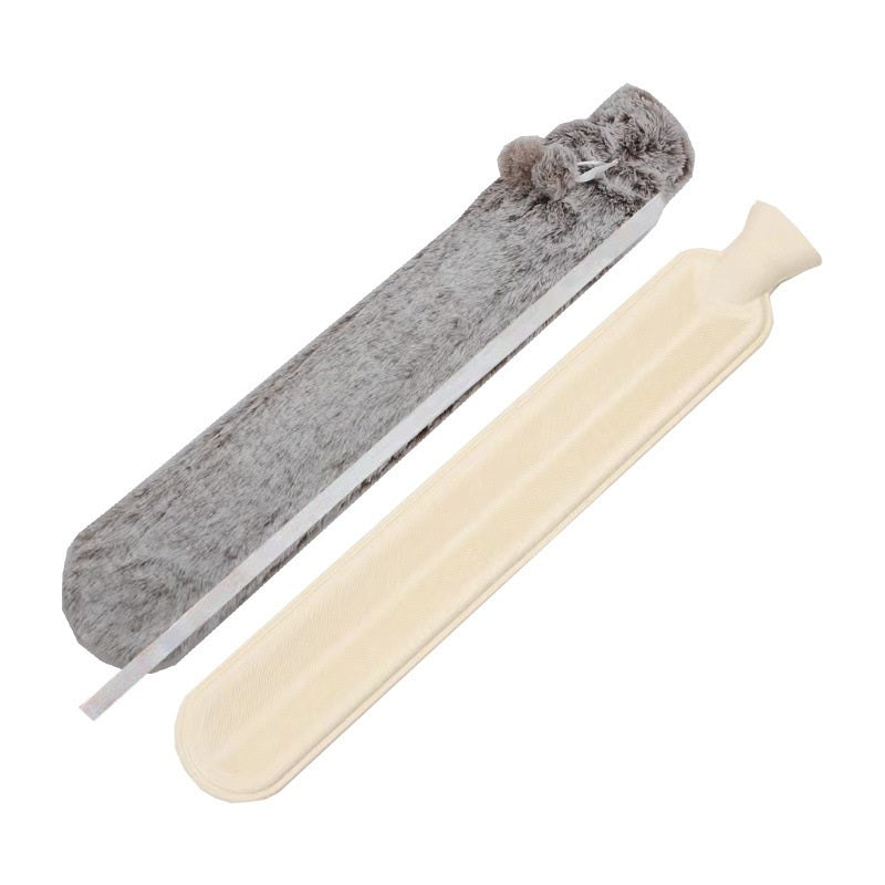 2L Cute Hot Water Bottle with Soft Cover – Portable Belly Warmer Belt, Long Silicone Hand Warmer, Leakproof & Explosion-Proof