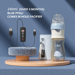 Baby Quick-Rinsing Constant Temperature Bottle PPSU & Glass Wide Caliber Baby Bottle Leak-Proof, Safe, Fast Heating Feeding Bottle