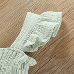 Girls Solid Color Sling Top & Shorts Set Summer Cotton Outfit Toddler & Kids Two-Piece Suit