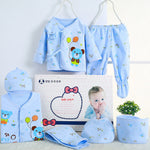 Pure Cotton Newborn Gift Set  7-Piece Baby Essentials Box Soft Infant Clothes for All Seasons