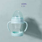 Newborn Baby Bottle with Handle 160ml & 280ml Plexiglass Feeding Bottle Safe & Comfortable Design for Infants