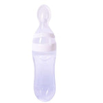 Baby Spoon Bottle Feeder 120ml Silicone Feeding Bottle Easy One-Hand Feeding for Infants