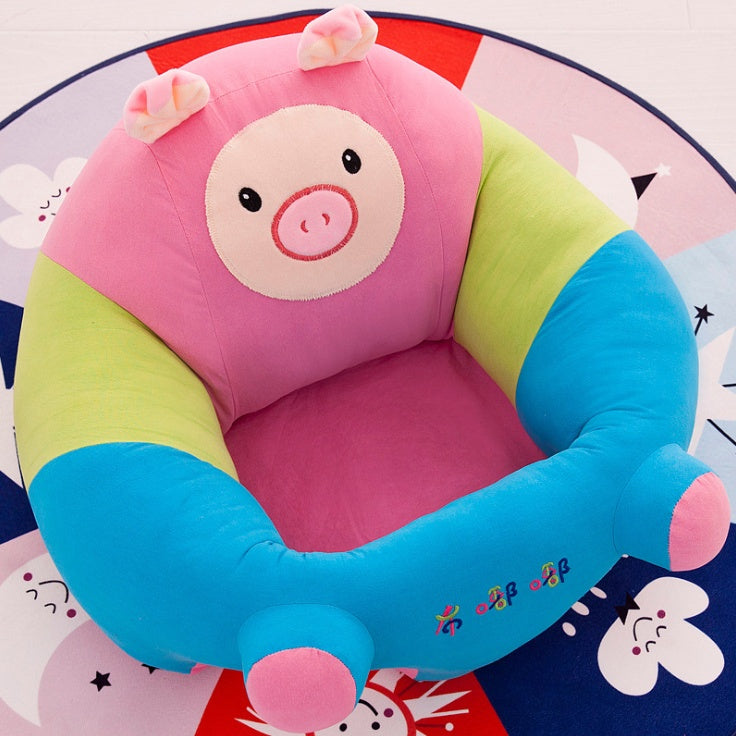 Baby Sofa Seat Cover – Washable Toddler Bean Bag Chair | Soft, Anti-Rollover Cartoon Animal Seat for Infants 0–2 Years