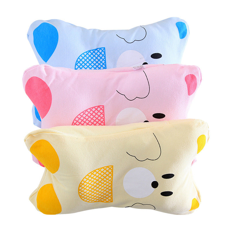 Soft Detachable Baby Pillow Washable Newborn Pillow with Removable Cover Anti-Flat Head Infant Cushion
