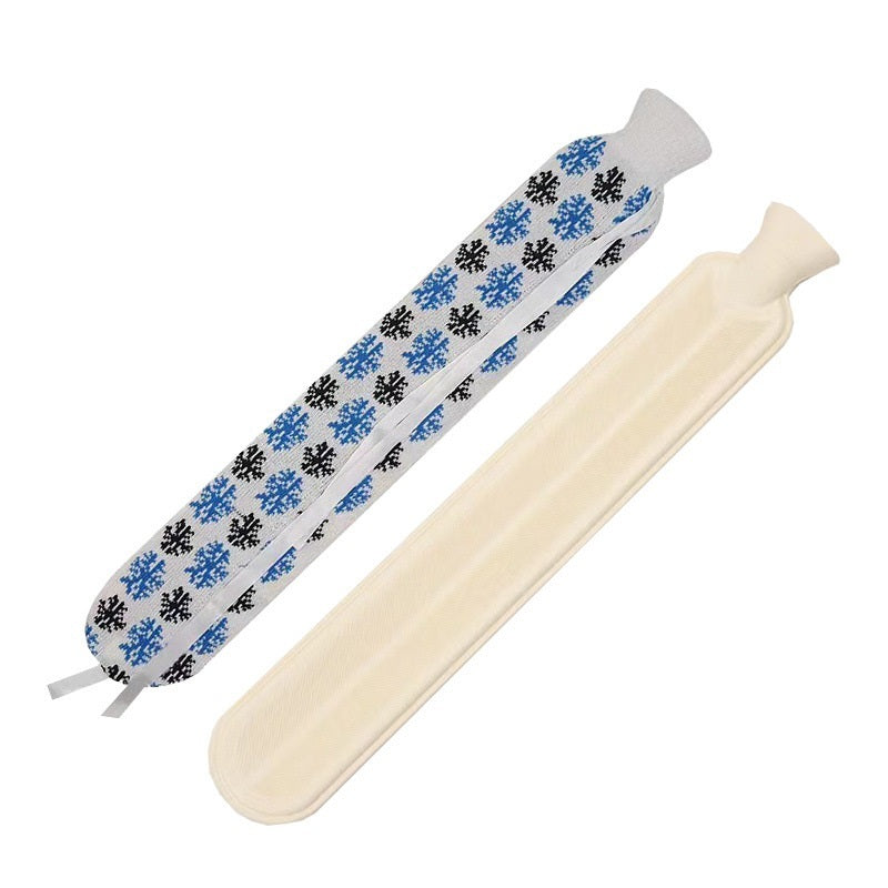 2L Cute Hot Water Bottle with Soft Cover – Portable Belly Warmer Belt, Long Silicone Hand Warmer, Leakproof & Explosion-Proof