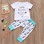 Newborn Baby Clothes Set Cotton T-Shirt & Pants Outfit for Boys & Girls Infant Casual Clothing
