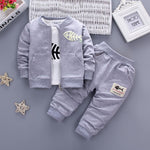 Boys' Casual 3-Piece Cotton Set: Vest, Shirt & Trousers Versatile Outfit for Parties & School