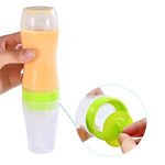 Baby Spoon Bottle Feeder 120ml Silicone Feeding Bottle Easy One-Hand Feeding for Infants