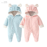 Baby Princess Romper Long Sleeve Thickened Baby Onesie Soft Cotton Blend Infant Jumpsuit