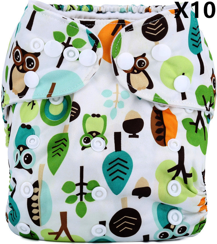 Breathable & Leak-Proof Baby Cloth Diapers (Under 15KG) Adjustable PUL Exterior & Soft Brushed Lining