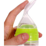 Baby Spoon Bottle Feeder 120ml Silicone Feeding Bottle Easy One-Hand Feeding for Infants