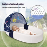 Foldable Portable Baby Bed Anti-Pressure Newborn Crib with Mosquito Net & Sunshade Travel Bassinet