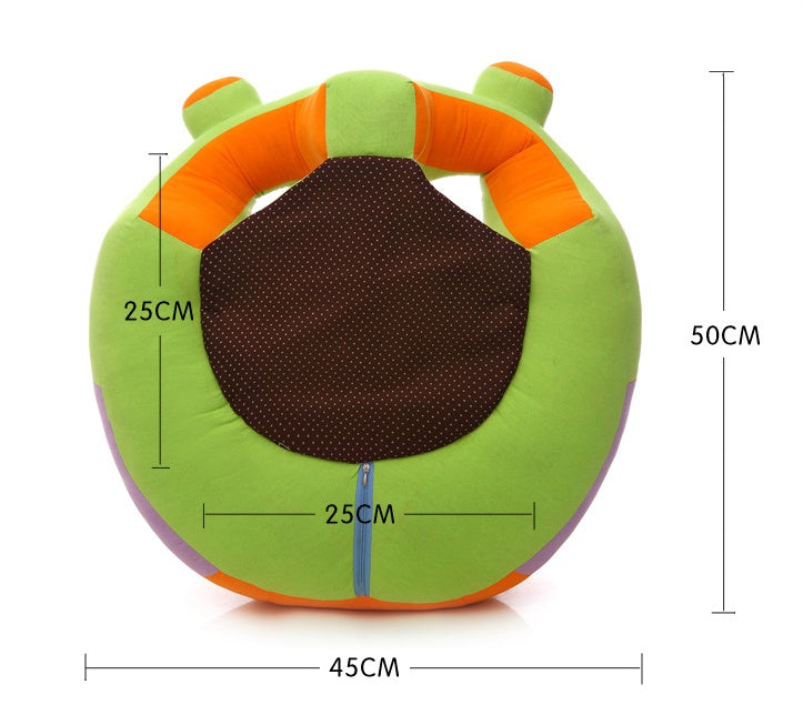 Baby Sofa Seat Cover – Washable Toddler Bean Bag Chair | Soft, Anti-Rollover Cartoon Animal Seat for Infants 0–2 Years