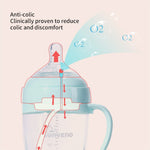 Newborn Baby Bottle with Handle 160ml & 280ml Plexiglass Feeding Bottle Safe & Comfortable Design for Infants
