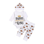 Okobebe Baby Boys Clothing Set Cotton Top Romper with Crown Pants