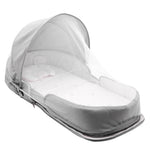 Baby Bed in Bed Foldable Portable Newborn Crib with Mosquito Net & Soft Cotton Cushion
