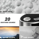 1pc White Noise Machine ,Alarm Clock With 20 Soothing Sounds, Gentle Vibration Alarm , Dimmer And Bedside , Travel Essential