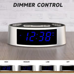 1pc White Noise Machine ,Alarm Clock With 20 Soothing Sounds, Gentle Vibration Alarm , Dimmer And Bedside , Travel Essential