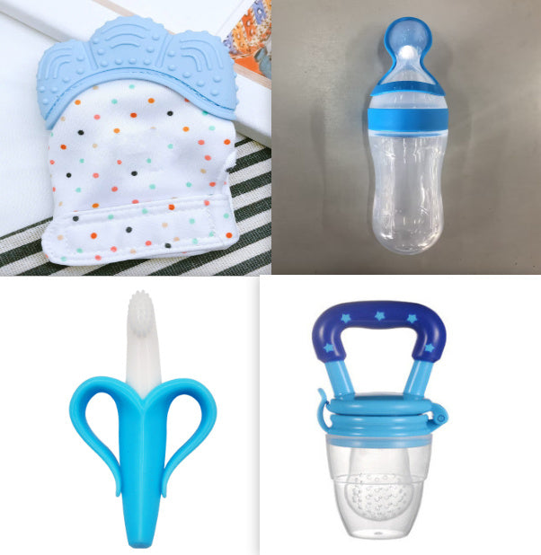 Baby Spoon Bottle Feeder 120ml Silicone Feeding Bottle Easy One-Hand Feeding for Infants