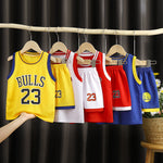 Kids Basketball Outfit Boys’ Sportswear 2-Piece Set Athletic Summer Clothing for Children
