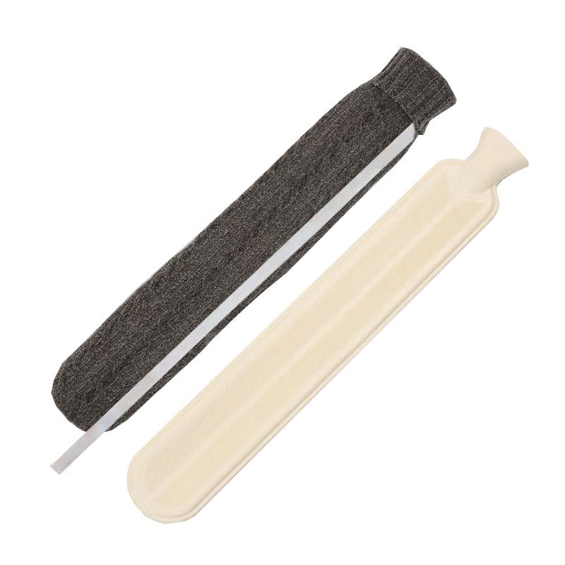 2L Cute Hot Water Bottle with Soft Cover – Portable Belly Warmer Belt, Long Silicone Hand Warmer, Leakproof & Explosion-Proof