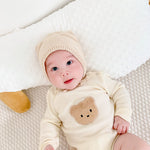 Okobebe Cute Bear Head Print Baby Clothing Spring and Autumn Pullover Outfit