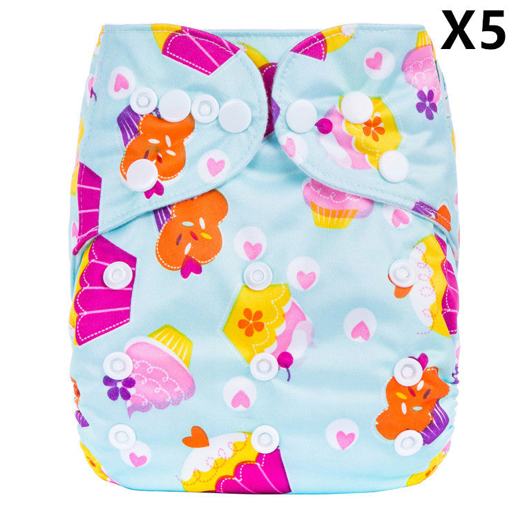 Breathable & Leak-Proof Baby Cloth Diapers (Under 15KG) Adjustable PUL Exterior & Soft Brushed Lining