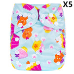 Breathable & Leak-Proof Baby Cloth Diapers (Under 15KG) Adjustable PUL Exterior & Soft Brushed Lining