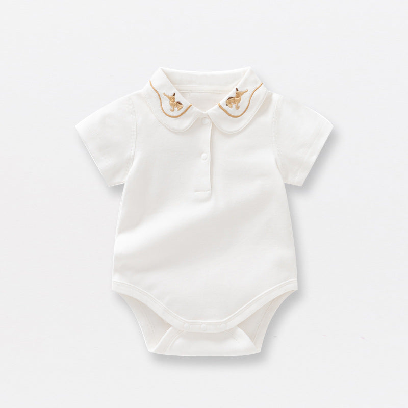 Summer Baby Jumpsuit – Thin Cotton Short Sleeve Romper for Newborns | Unisex Lightweight Infant Outfit