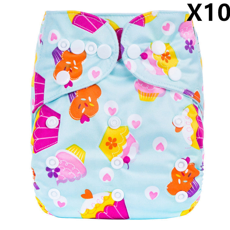 Breathable & Leak-Proof Baby Cloth Diapers (Under 15KG) Adjustable PUL Exterior & Soft Brushed Lining