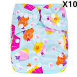 Breathable & Leak-Proof Baby Cloth Diapers (Under 15KG) Adjustable PUL Exterior & Soft Brushed Lining