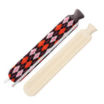 2L Cute Hot Water Bottle with Soft Cover – Portable Belly Warmer Belt, Long Silicone Hand Warmer, Leakproof & Explosion-Proof