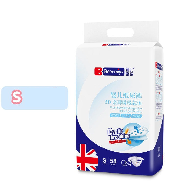 5D Breathable Baby Growth Diapers (9-13kg) X-Groove Absorption Super Soft Disposable Diaper Pants