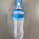 Baby Spoon Bottle Feeder 120ml Silicone Feeding Bottle Easy One-Hand Feeding for Infants